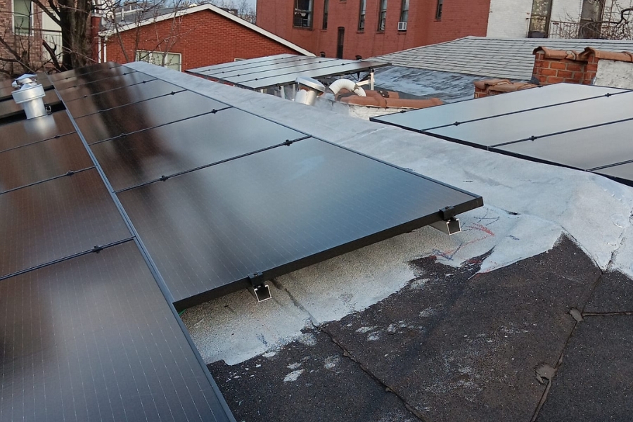solar panels on rooftop