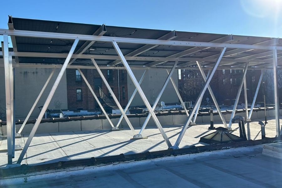 solar panels over hvac system in new york