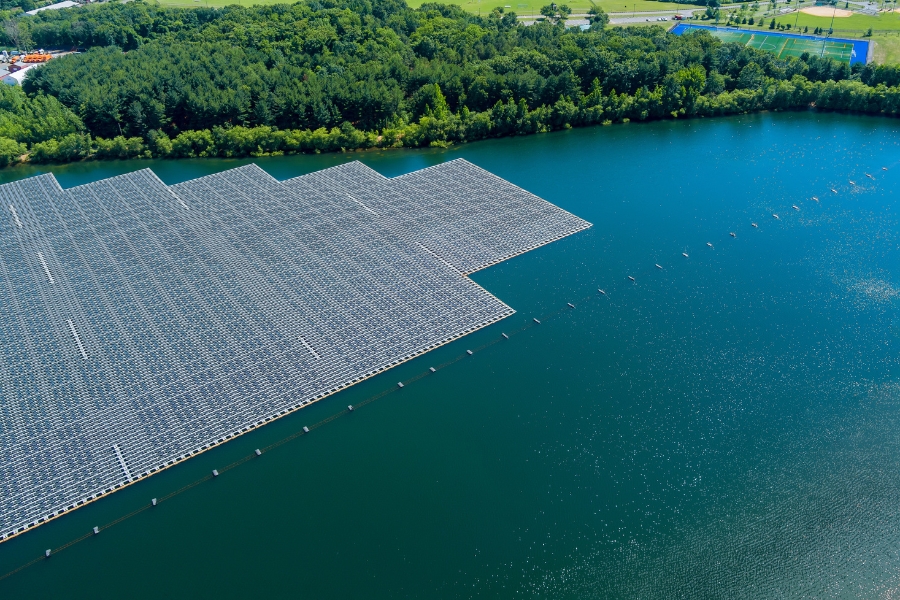 solar pro main commercial floating solar farm in New York