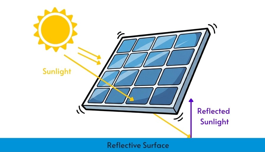 diagram of bifacial solar panel process