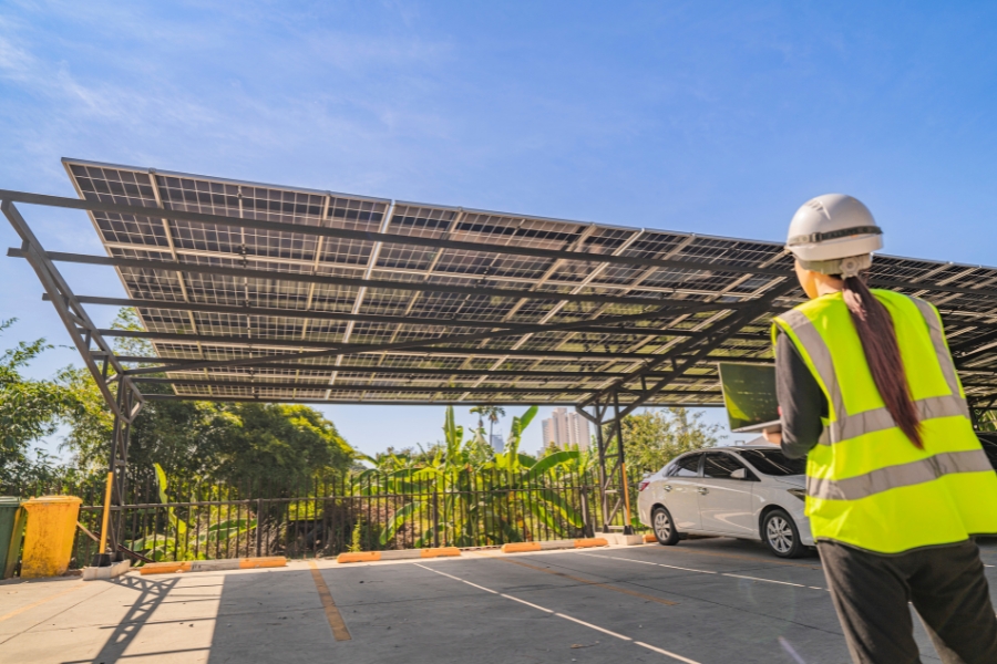 installing a solar panel system on carports