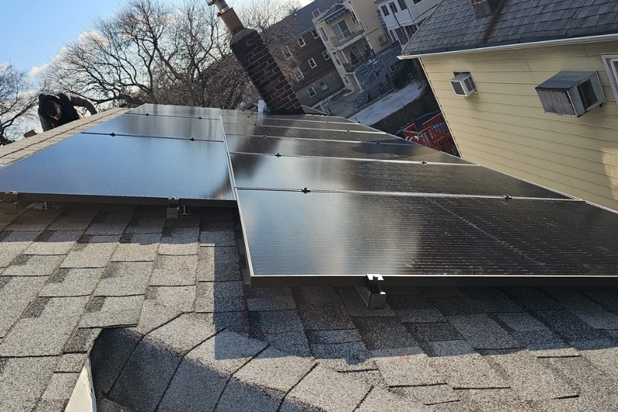 rooftop solar panel installation